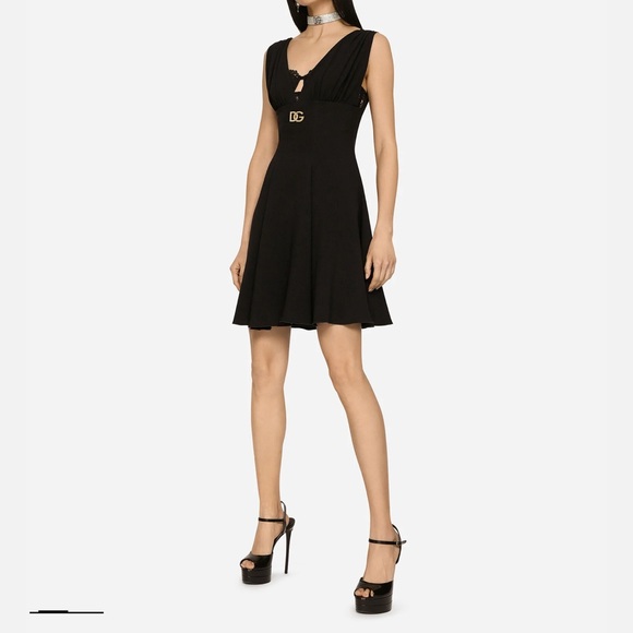 NWT, never been worn Dolce & Gabbana Cady with crystal-embellished DG logo - Picture 3 of 7